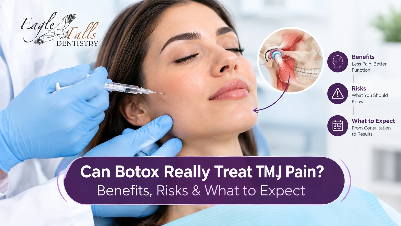 Botox treatment for TMJ pain showing benefits, risks, and what to expect